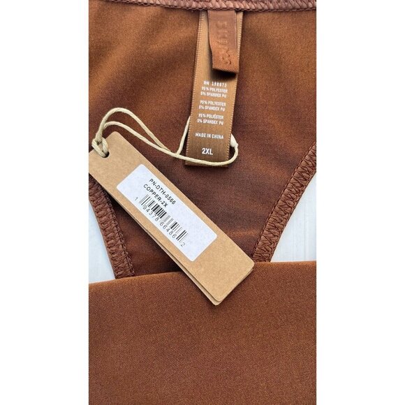 SKIMS Kim K Women's Wet Jersey Dipped Thong 2X Copper PN-HWB-0565 NWT - Picture 3 of 7